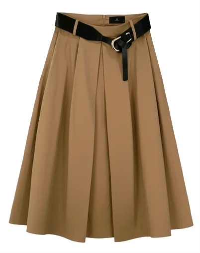 Withblack - WBLHeather Midi Nederdel - Dark Camel